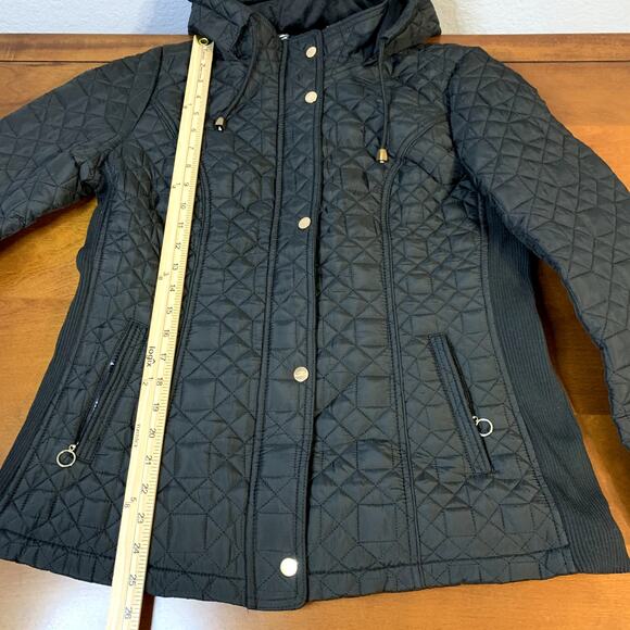 Cashew Flower Sherven X. Quilted Lightweight Womens Black Jacket Size 42 / 6 NWT - Picture 8 of 12
